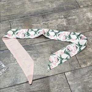 Floral Pink and Green neck/hair Scarf